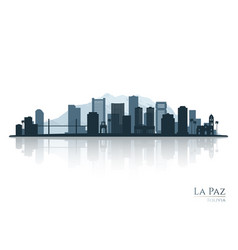 La Paz Skyline Silhouette With Reflection