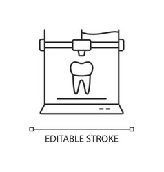 3d Printing For Dentistry Linear Icon