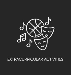 Extracurricular Activities Chalk White Icon