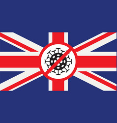 Banner On A Theme Coronavirus With Uk Flag