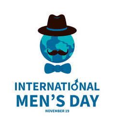 International Men S Day Lettering With Globe Hat