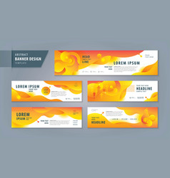 Abstract Banner Design Web Template Set