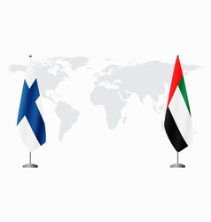 Finland And United Arab Emirates Flags