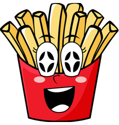 Frenchfries In Red Bag Smiling