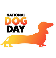 National Dog Day August 26 Holiday Concept