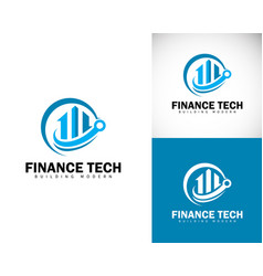 Finance Tech Logo Creative Building City Growth