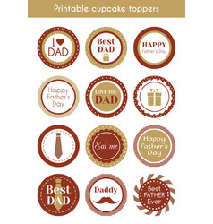 Printable Hipster Cupcake Toppers For Fathers Day