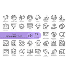 Set Icons Data Analytics 01