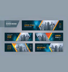 Abstract Banner Design Web Template Set