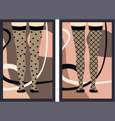 Template With Tights On Legs Colorful Abstract