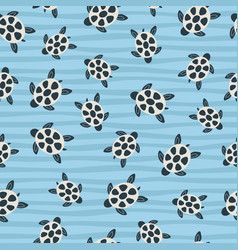 Cute Turtle Seamless Pattern Simple Print