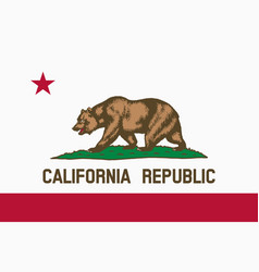 Flag Of California Official Colors Flat