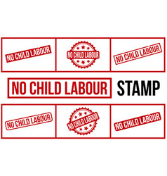 No Child Labour Rubber Stamp Set