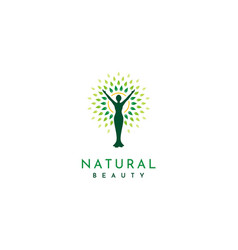 Sun Leaf Woman Natural Wellness Woman Life Logo