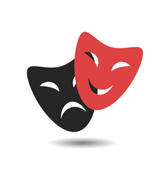 Theatre Mask Icon Silhouette Drama Comedy