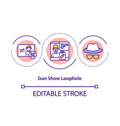 Gun Show Loophole Concept Icon