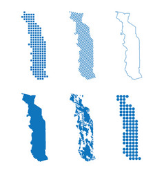 Isolated Maps Of Togo Togolese Republic In Africa