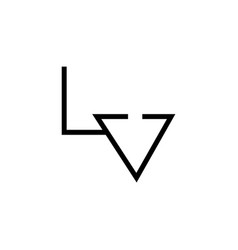 Minimal Letters Lv Logo Design