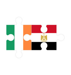 Puzzle Of Flags Of Ireland And Egypt