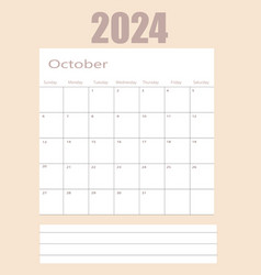 Calendar October 2023 Schedule With Blank Note