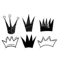 Crown Logo Graffiti Icon Black Icon Isolated