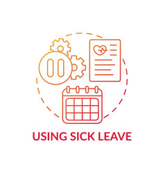 Using Sick Leave Concept Icon