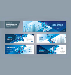 Abstract Banner Design Web Template Set