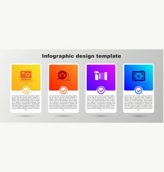 Set Photo Camera And Business Infographic