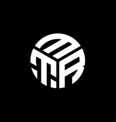 Mtr Letter Logo Design On Black Background