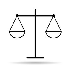 Scale Equal Shadow Icon Lawyer Crime Web Sign