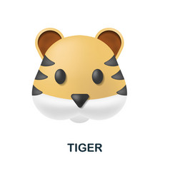 Tiger Icon 3d From Animal Head Collection