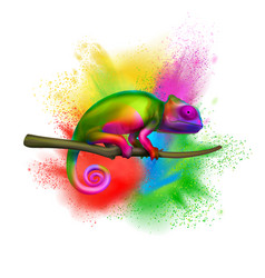 Chameleon Color Explosion Realistic