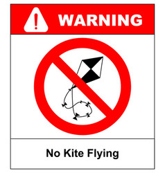 No Kite Flying Sign Warning