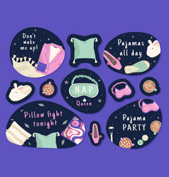 Pajamas Party Stickers Set