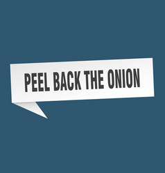 Peel Back Onion Speech Bubble Back