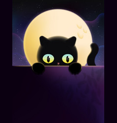 Black Cat Under Moonlight