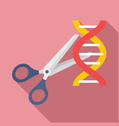 Cutted Dna Molecule Icon Flat Style