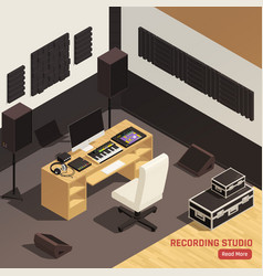 Dj Studio Isometric Composition