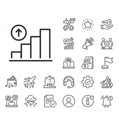 Graph Line Icon Column Chart Sign Salaryman