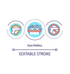 Gun Politics Concept Icon