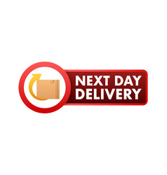 Next Day Delivery Sign Label Stock