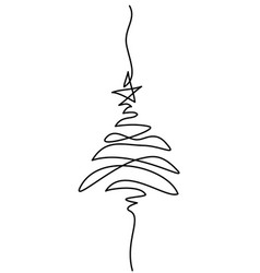 Christmas Tree One Line Drawing