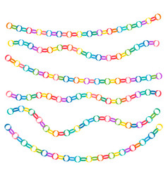 Colorful Paper Chains Hanging Festive Christmas