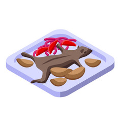 Ecuador Animal Food Icon Isometric