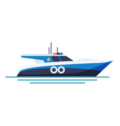 Speed Boat Icon Nautical Patrol Ship Water