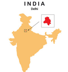 3d map india all new states name in india Vector Image