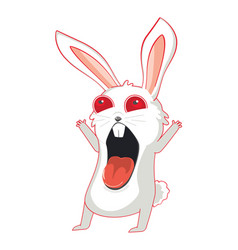 Mad White Bunny Shout