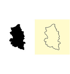 Podunavlje Map Serbia Europe Filled And Outline