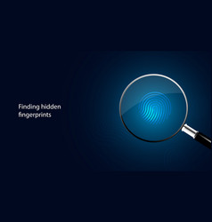 Magnifying Glass Looking At Fingerprints On A