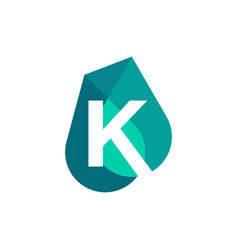 Professional Letter K Water Drop Logo Design Icon